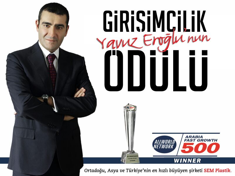Haber1.com İnternet Sitesinde Sem Plastik Genel Müdürü Yavuz Eroğlu'nun Aldığı Ödülü Manşetten Haber Yaptı.