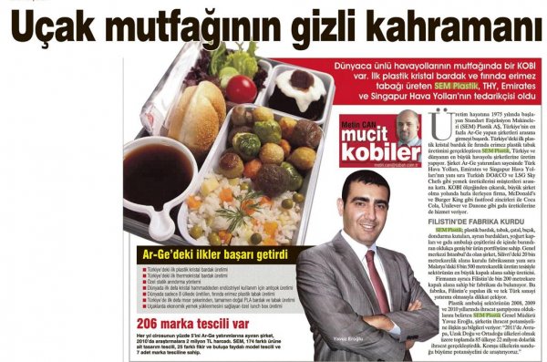 Sabah Gazetesi yazarı Metin Can, köşesinde Sem Plastik firmasını konu etti.