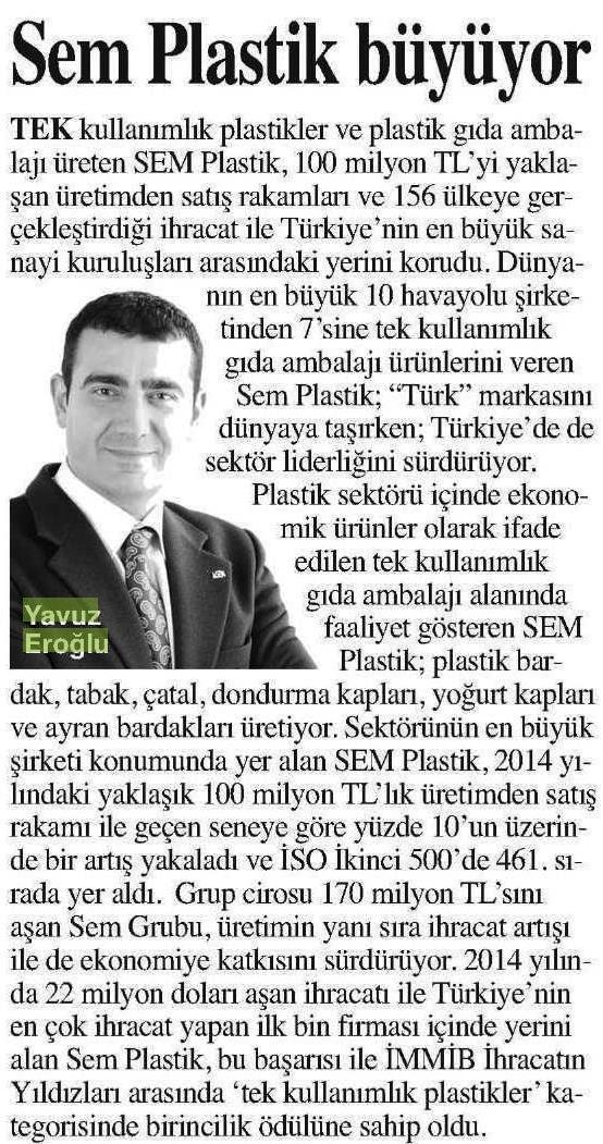 Tek Kullanımlık Gıda Ambalajındaki Liderlik Başarı Getiriyor.